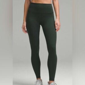 NWT lululemon wunder train tight 28” legacy green size 6